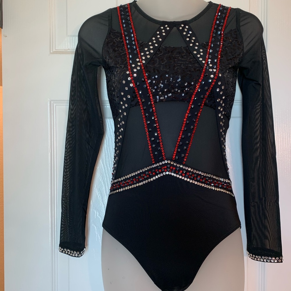 Brand New Large Child Black Jazz Dance Costume